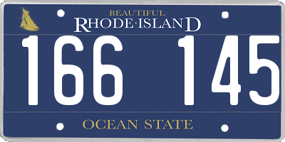 RI license plate 166145