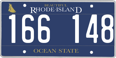 RI license plate 166148
