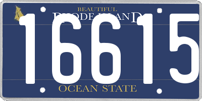 RI license plate 16615