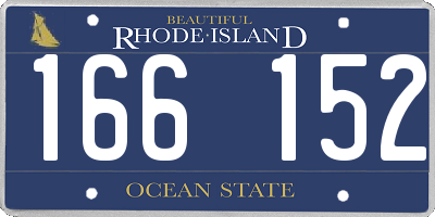 RI license plate 166152