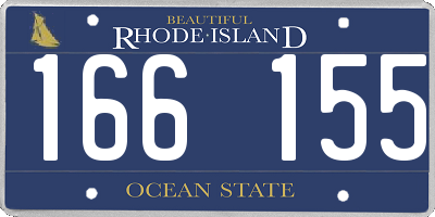 RI license plate 166155