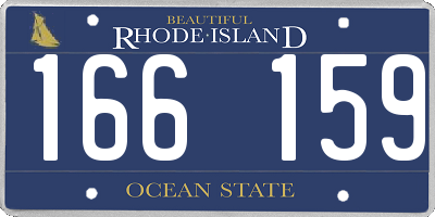 RI license plate 166159