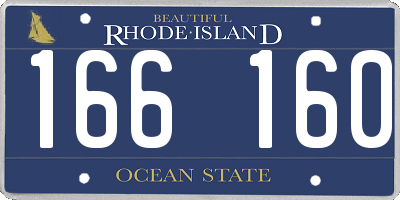 RI license plate 166160