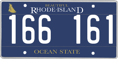 RI license plate 166161
