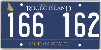 RI license plate 166162
