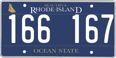 RI license plate 166167