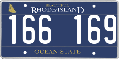 RI license plate 166169