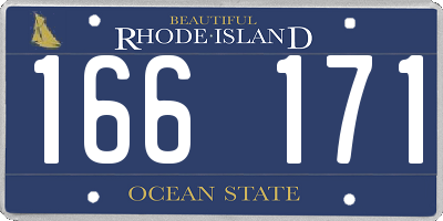 RI license plate 166171