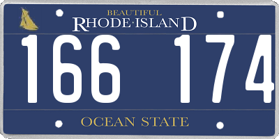 RI license plate 166174