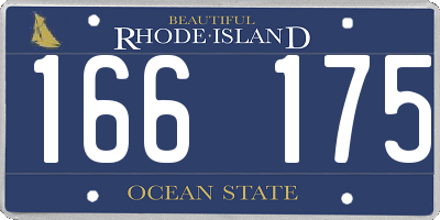 RI license plate 166175