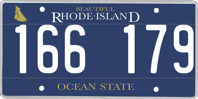 RI license plate 166179