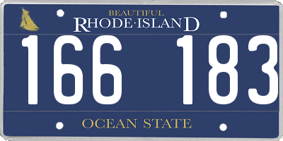 RI license plate 166183