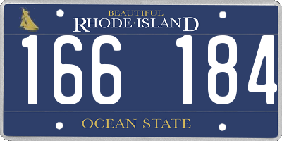RI license plate 166184
