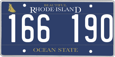 RI license plate 166190