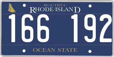 RI license plate 166192