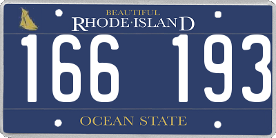 RI license plate 166193