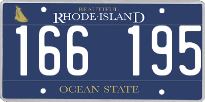 RI license plate 166195
