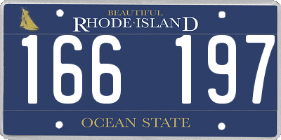 RI license plate 166197
