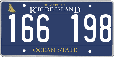 RI license plate 166198