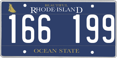 RI license plate 166199