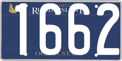 RI license plate 1662