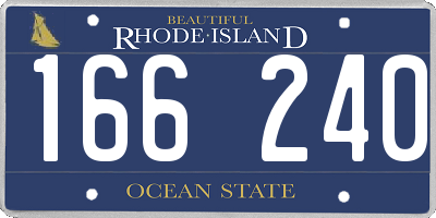RI license plate 166240