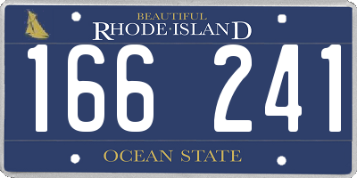 RI license plate 166241