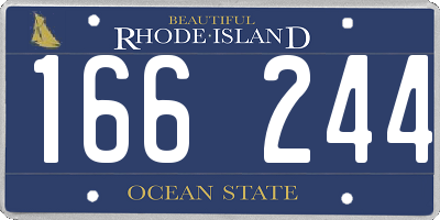RI license plate 166244