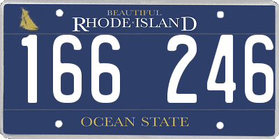 RI license plate 166246