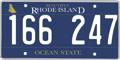 RI license plate 166247