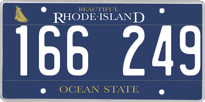 RI license plate 166249