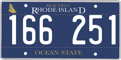 RI license plate 166251