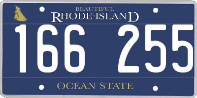 RI license plate 166255