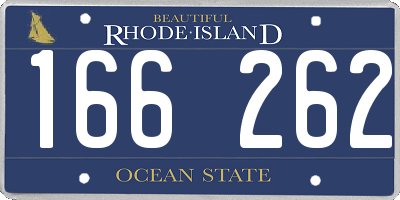 RI license plate 166262