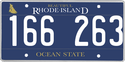 RI license plate 166263