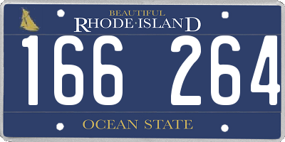 RI license plate 166264