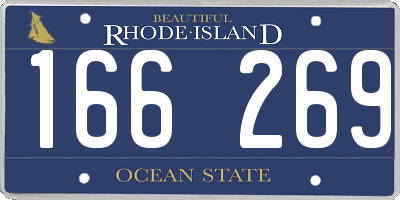 RI license plate 166269