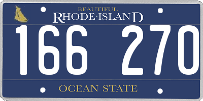 RI license plate 166270