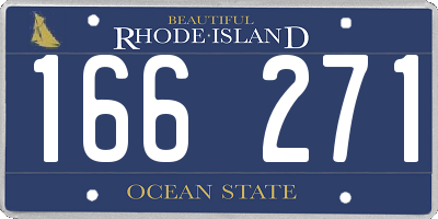 RI license plate 166271