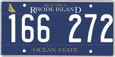 RI license plate 166272