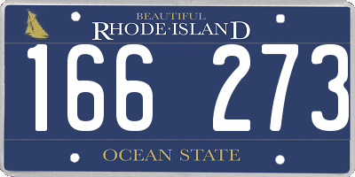 RI license plate 166273