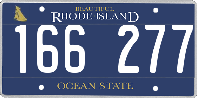 RI license plate 166277