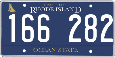 RI license plate 166282