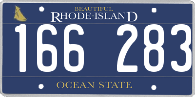 RI license plate 166283