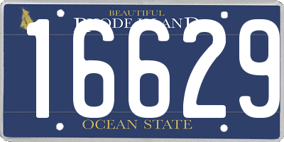 RI license plate 16629
