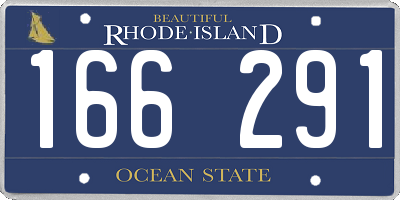 RI license plate 166291