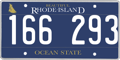 RI license plate 166293