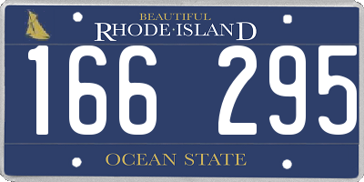 RI license plate 166295