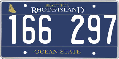 RI license plate 166297