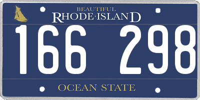 RI license plate 166298